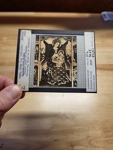 Vtg Magic Lantern Slide-Madonna From Sijena-Painting By Jaime Serra - Picture 1 of 4