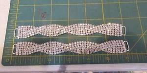 1 fila de conectores de bikini de cristal estrás cadena de metal para decoración de ropa de baño - Imagen 1 de 1