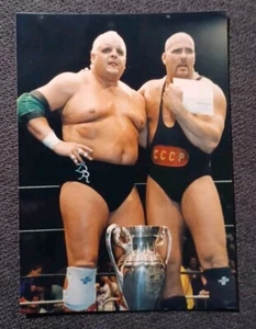 💥1️⃣9️⃣8️⃣7️⃣ Original Nikita Koloff Dusty Rhodes 3.5x5 Photo NWA WWF Wrestling - Picture 1 of 2