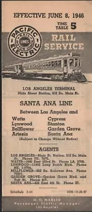 Railroad Time Table - 3 Pacific Electric Rail Service - 1946, 1949, 1948 - Picture 1 of 6