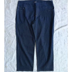 NWOT Women’s Size 22 Chadwicks Pull On Dark Blue Denim Jeans - Picture 1 of 7