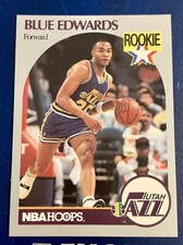 Theodore Blue Edwards 1990-91 NBA Hoops Rookie RC #288 Utah Jazz 