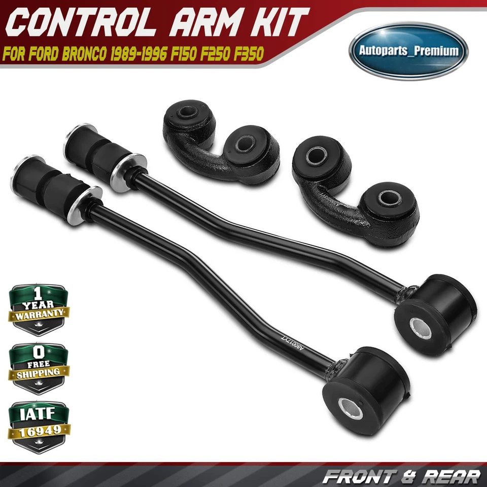 4x Barra estabilizadora delantera y trasera eslabón de extremo para Ford Bronco 1989-1996 F150 F250 F350 Foto 1 de 4