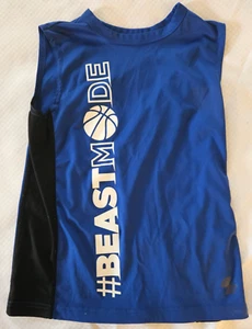 Boy's Blue Beast Mode Basketball Shirt/ US Size M/ Boy's Apparel/Activewear - Picture 1 of 5