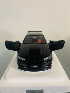 1:18 Nissan Skyline GT-R R34 Z-Tune 2005 negro modelo coche tipo 77463 - Imagen 1 de 11
