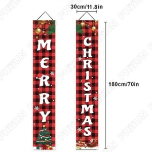 Couplets For Christmas Decorations Hanging Merry Christmas Decorations 71x11.8'' - Picture 1 of 7