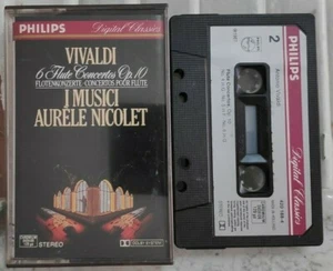 Vivaldi - 6 Flute Concertos I Musici Nicolet Philips Holland Tape paper Label NM - Picture 1 of 2