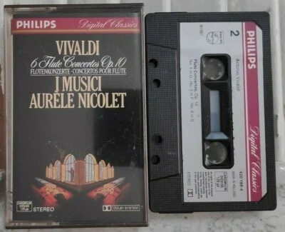 Vivaldi - 6 Flute Concertos I Musici Nicolet Philips Holland Tape paper Label NM - Image 1 of 2