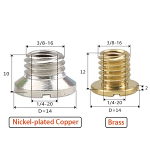 Tuercas de conversión de rosca UNC 1/4" hembra a 3/8" macho adaptador convertidor tornillos - Imagen 1 de 6