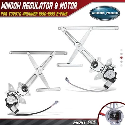 Regulador y motor de ventana eléctrica delantera derecha y derecha 2 piezas para Toyota 4Runner 1990-1995 Foto 1 de 4