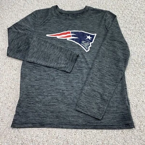 NFL Boys T Shirt sz XL Gray Long Sleeve Crew Neck Stretch New England Patriots - Picture 1 of 14
