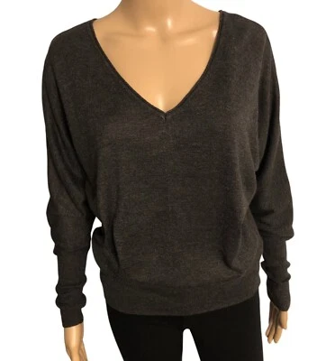 Suéter Pullover Para Mujer SOYBU Mezcla de Lana Calce Relajado Talla S Ligero Gris Oscuro Foto 1 de 4