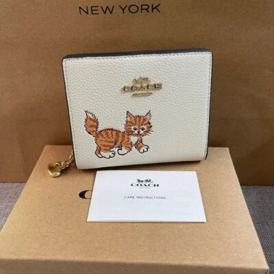 Cartera a Presión COACH y Tarjetero con Gatito Bailarín Gato CC472 Outlet Nuevo Foto 1 de 4