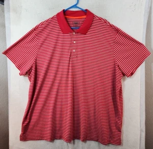 Foundry Mens 4XL Pink Striped Short Sleeve Polo Shirt - Picture 1 of 7