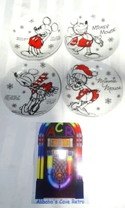 Set of 4 Christmas Disney Appetizer Plates Mickey Mouse Assorted 6" Plates - Picture 1 of 7