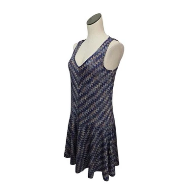 Anthropologie Maeve Dress Womens XS Blue Striped Knit Relaxed Sleeveless Boho - Image 1 of 4