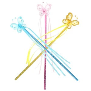 3 Pcs Butterfly Wand Child Decorative Fairy Handheld Wands - Picture 1 of 12