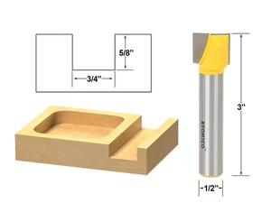 3/4" Diameter Bottom Cleaning Router Bit - 1/2" Shank - Yonico 14971 - Picture 1 of 1