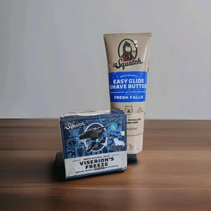 DR. SQUATCH Men's Shave Butter Fresh Falls 6 oz &Lim. Ed. Viserion Freeze Bar - Picture 1 of 5