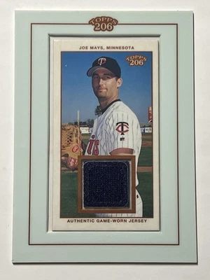 Camiseta Minnesota Twins 2002 Topps 206 Joe Mays #TR-JM relíquias emolduradas - Imagem 1 de 2