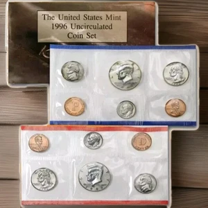 (3 sets) 1996 S W UNC US Clad Mint Set 50th Anniversary Westpoint Roosevelt Dime - Picture 1 of 5