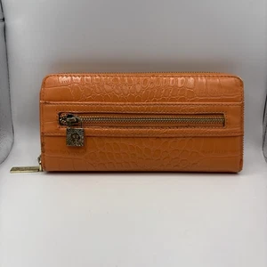 Cartera de mujer Anne Klein imitación cocodrilo mandarina naranja cremallera alrededor - Imagen 1 de 4