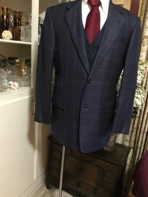 Nuevo Blazer Abrigo Deportivo Para Hombre Hermoso Roundtree & Yorke Ventana Lana Seda 41 R Foto 1 de 4