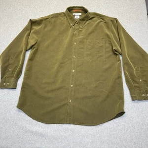 Columbia Shirt Men’s XL Olive Green Button Down Shirt Modal Blend Soft Comfort - Picture 1 of 15