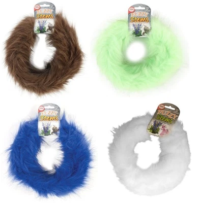 Fuzzy Craft Stems 9 Feet Bundle - Brown, Parrot Green, Royal Blue, White - Image 1 of 4