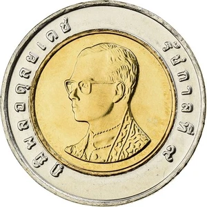 [#396669] Thailand, Rama IX, 10 Baht, 2006, Bi-Metallic, UNZ+, KM:227 - Bild 1 von 2