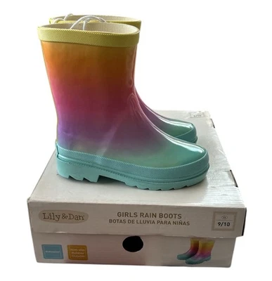 Lily&Dan Little girls rain boots Size-9/10 - Image 1 of 4