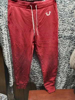 Pantalones deportivos True Religion rojos usados XL Foto 1 de 4