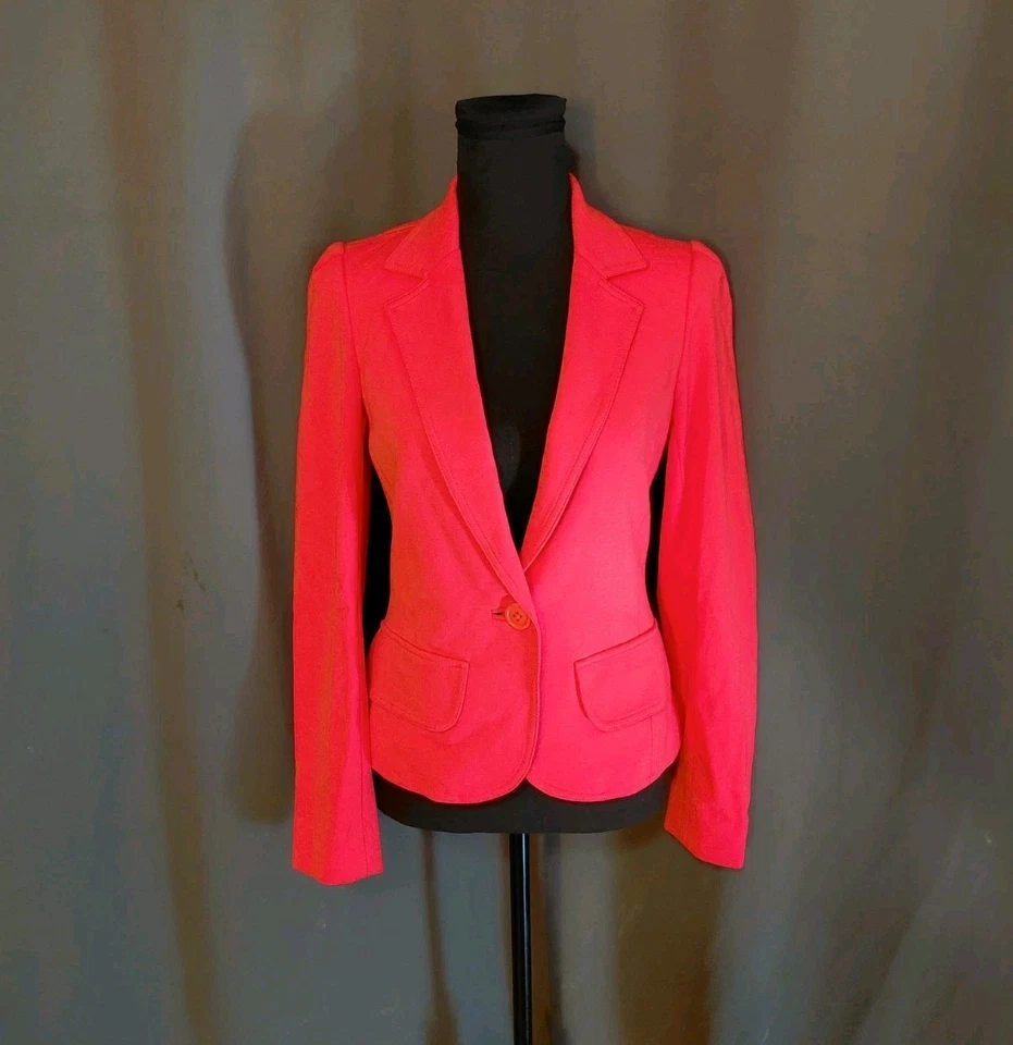 Yoana Baraschi Coral Long Sleeve One Button Blazer Size 2 - Image 1 of 4