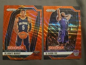 (2) 2024-25 Panini Prizm Monopoly Red Wave (1) De'Aaron Fox (1) Dejounte Murray - Picture 1 of 4