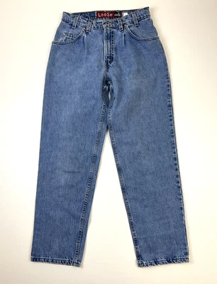 Vtg Levis SilverTab Jeans Pleated Loose Mens Actual 28" Waist 29" Inseam Blue - Image 1 of 4