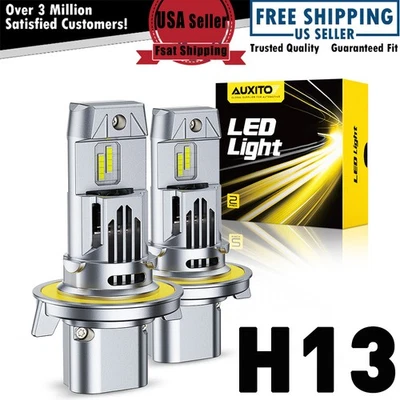 AUXITO H13 9008 LED Head Light Bulb Kit for High and Low Beam Combo 33000LM(Set) - Image 1 of 4