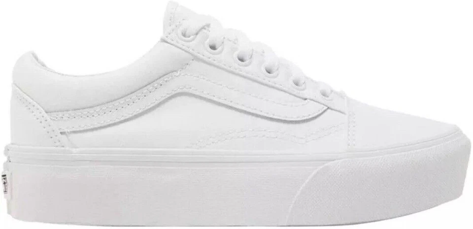 Size 10 - Vans Old Skool Platform True White