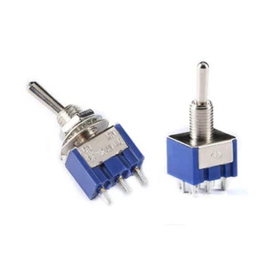 Mini interruptor de palanca MTS-102/103/202/203 SPDT 3/6 pines encendido/on 6a 125 V posición 2/3 - Imagen 1 de 11