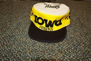 Vintage University of Iowa Hawkeyes Hawks Tromp'Em Hawks Elastic Hat Cap - Picture 1 of 18