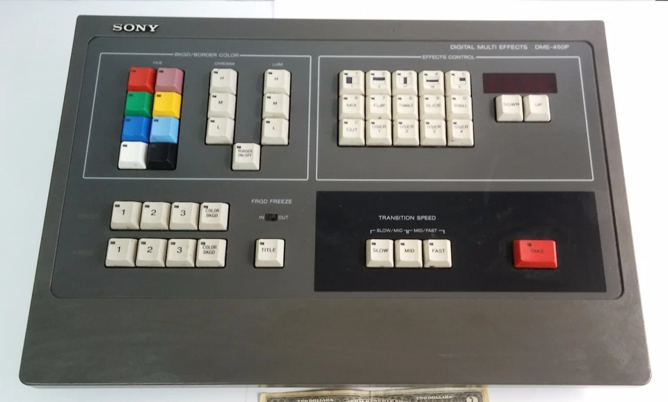 Old Sony DME-450P Professional Video Digital Multi Effects Control Panel Console - Image 1 of 4