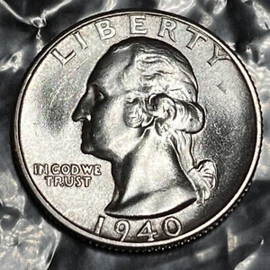 1940 S WASHINGTON QUARTER SILBER #898 - Bild 1 von 8