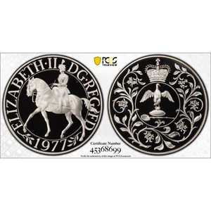 1977 Elizabeth II Silver Jubilee 25 New Pence - PCGS PR68 Deep Cameo - 0224 - Picture 1 of 6