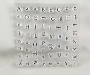 Clear Stamps Unmounted Set of 60 Letters Alphabet Lower Upper Case