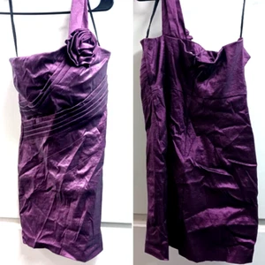 JUNO DRESS COLLECTION PROM BALL PARTY EGGPLANT PURPLE FORMAL DRESS JR XL - Picture 1 of 11