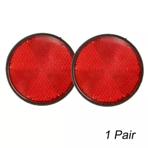 2Pcs Rear 2" Round Red Reflector For Motorcycle ATV Bike Dirt Bikes Universal- - Picture 1 of 12