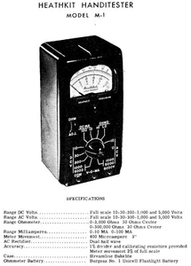 Circuit Diagrams-Schaltpläne pour Heathkit M-1 - Picture 1 of 1