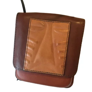 Leder Umhängetasche Mini Tasche braun Boho Hippie Festival Art To Wear Gypsy Chic - Bild 1 von 12