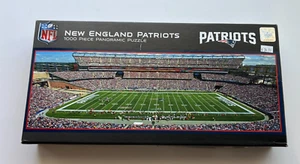 NFL New England Patriots 1000 Piece Panoramic Puzzle NEW Open box Sealed Pieces - Picture 1 of 13