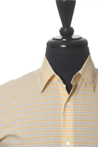 Burberry London Pale Yellow Striped Shirt 25388 - Picture 1 of 6
