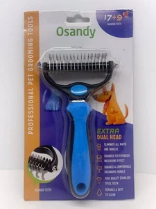 Osandy Professional Pet Grooming Tools Shedding Brush Dog Cat Rounded Teeth - Picture 1 of 9